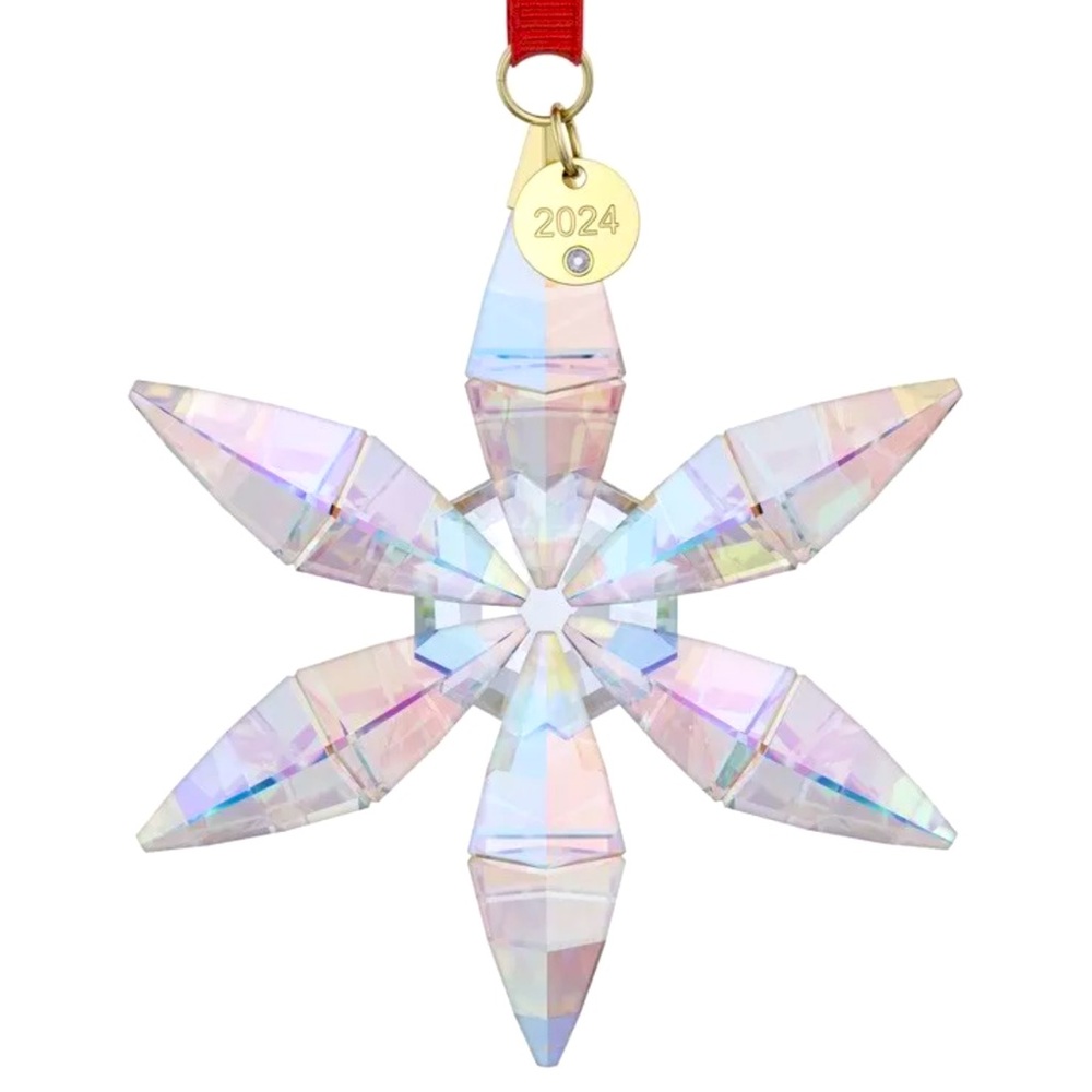 NIB Swarovski Exclusive 2024 Limited Ed  Snowflake AB Crystal Ornament #5702378